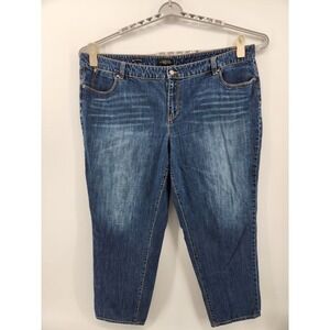 Talbots Woman 24W‎ Boyfriend Jeans Flawless Five-Pocket Blue Denim